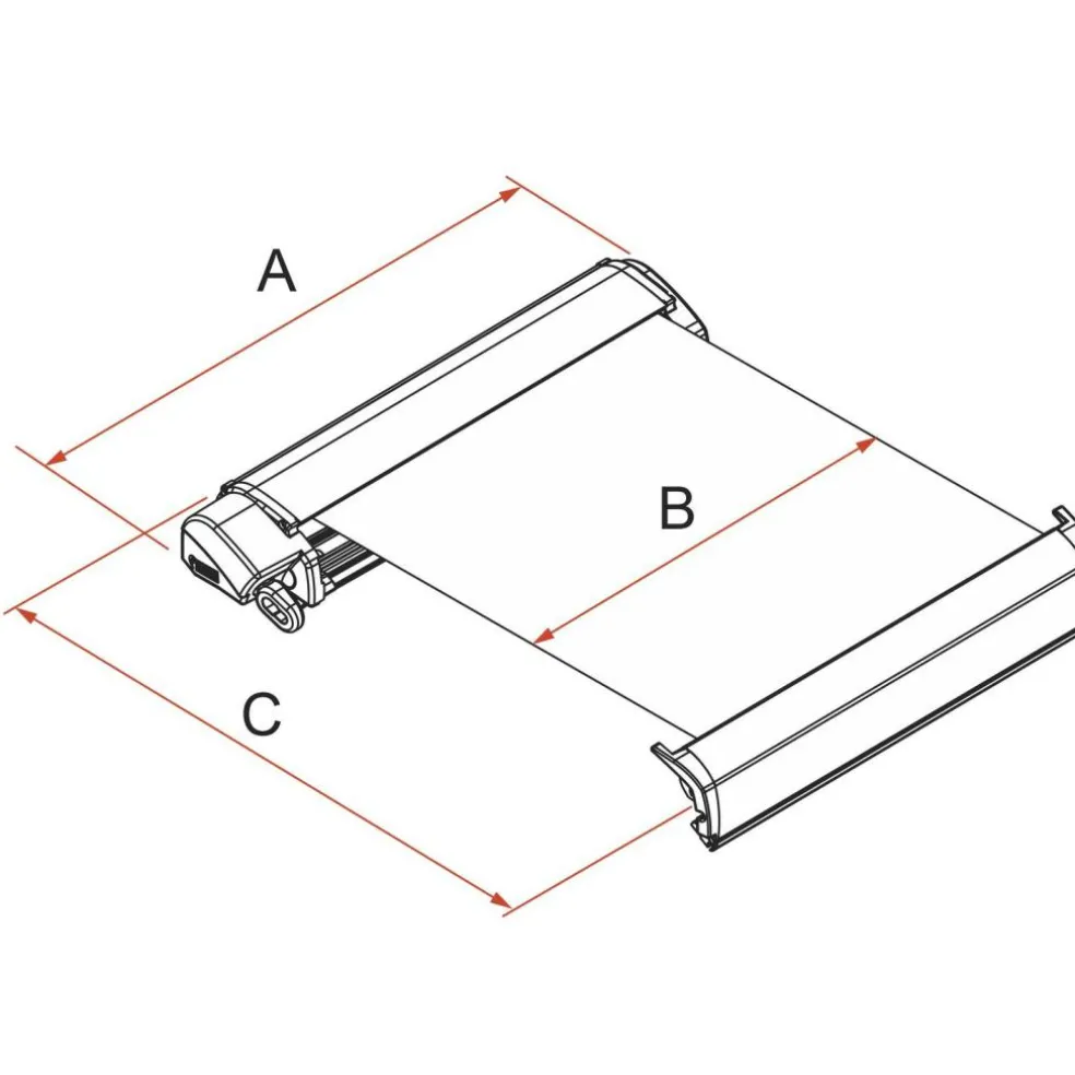 Fiamma F80s Ducato 400 cassetteluifel deep black - Royal Grey