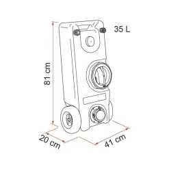 Fiamma Roll-Tank 40 W afvalwatertank 40 liter