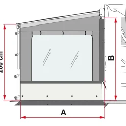 Fiamma Side W Pro Shade F45 F65 F80 zijwand rechts