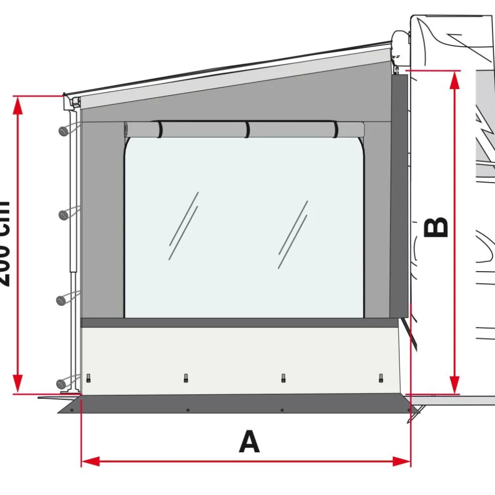 Fiamma Side W Pro Shade F45 F65 F80 zijwand rechts