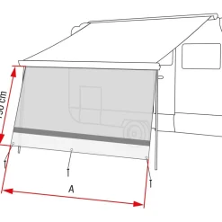 Fiamma Sun View XL 400 voorwand schaduwdoek 385 x 190 cm