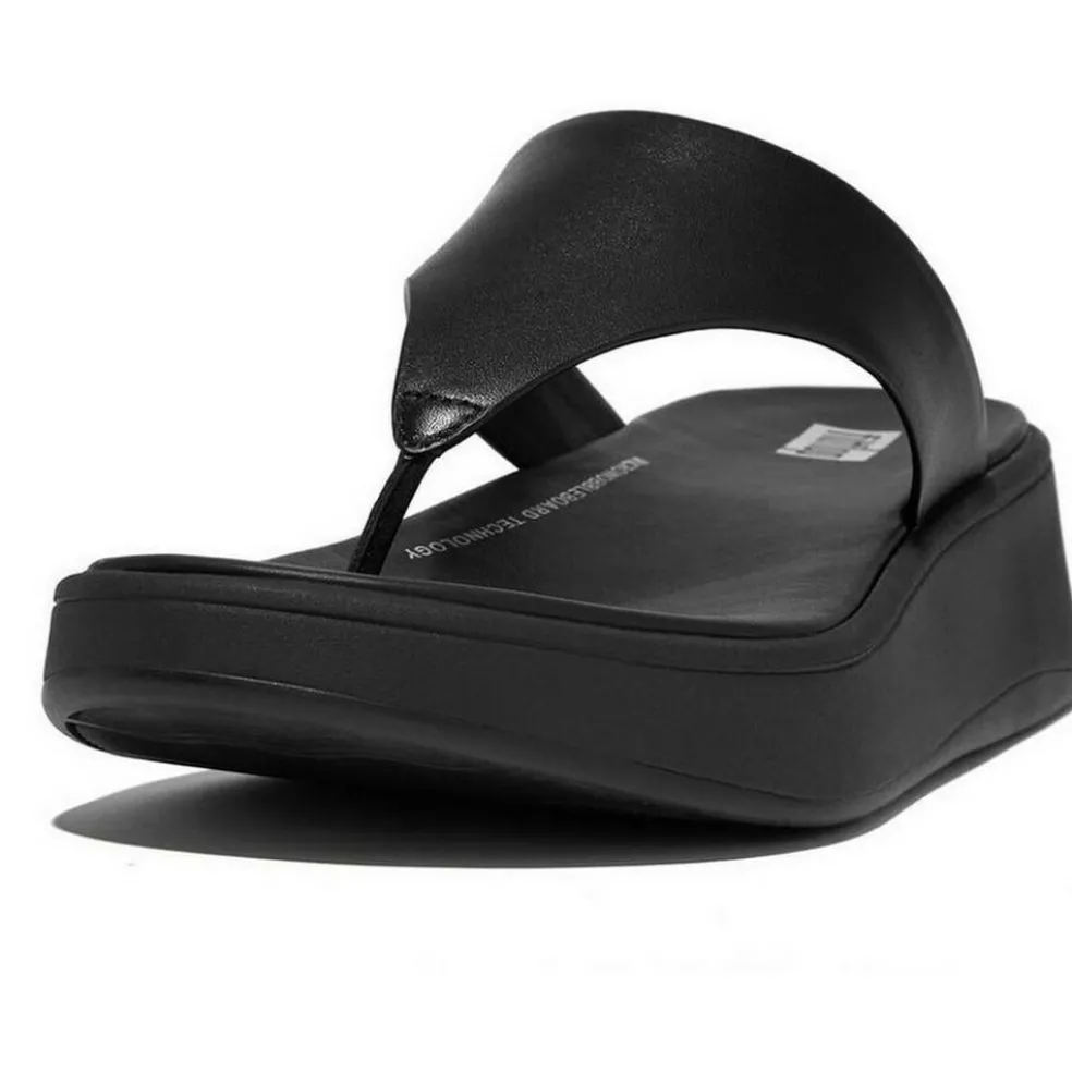 Fitflop F-Mode Flatform Toe-Post slippers dames all black