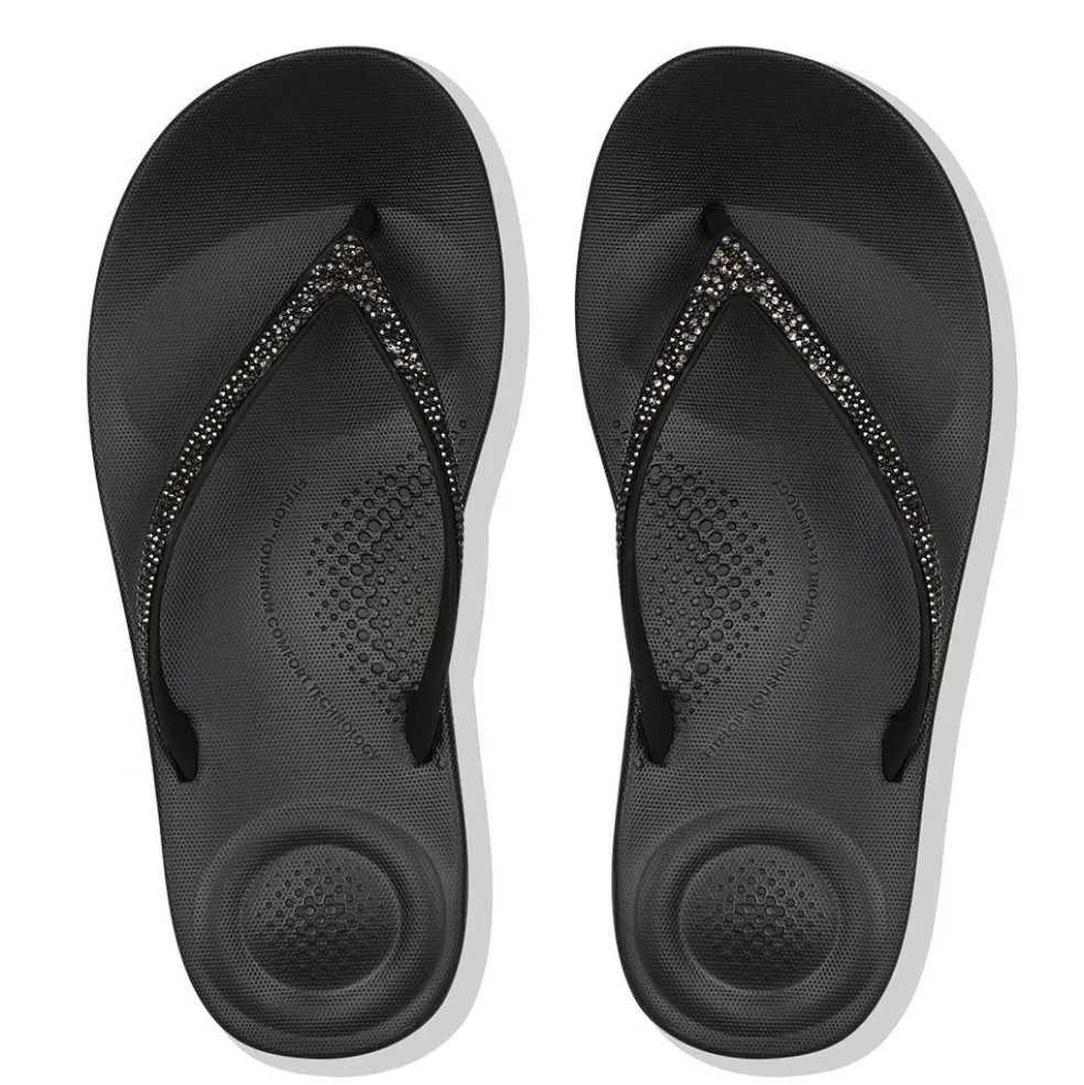 Fitflop iQushion Sparkle slippers dames black