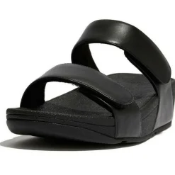 Fitflop Lulu Adjustable Leather slippers dames all black