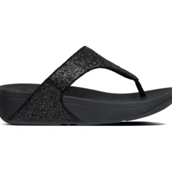 Fitflop Lulu Glitter Toe-Thongs slippers dames black