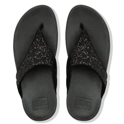 Fitflop Lulu Glitter Toe-Thongs slippers dames black