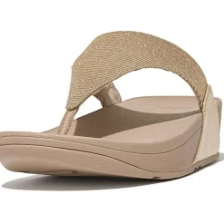 Fitflop Lulu Shimmerlux Toe-Post slippers latte beige
