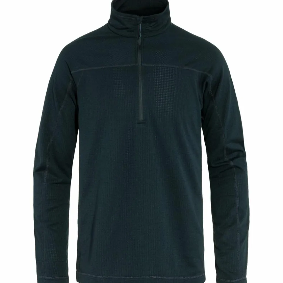 Fjällräven Abisko Lite Fleece Half Zip shirt heren dark navy
