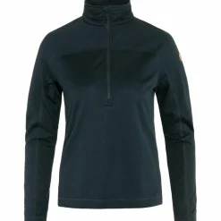 Fjällräven Abisko Lite Fleece Half Zip shirt dames dark navy
