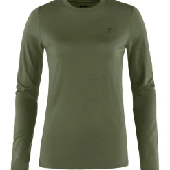 Fjällräven Abisko Wool LS shirt dames laurel green