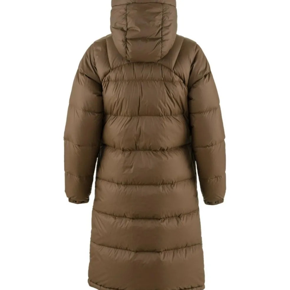 Fjällräven Expedition Long Down parka outdoor jack dames dark oak