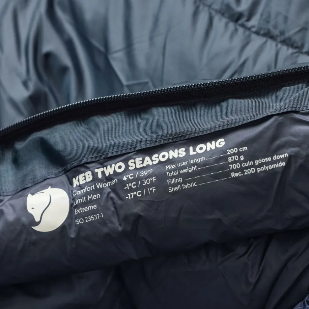 Fjällräven Keb Two Seasons Long mummy slaapzak navy