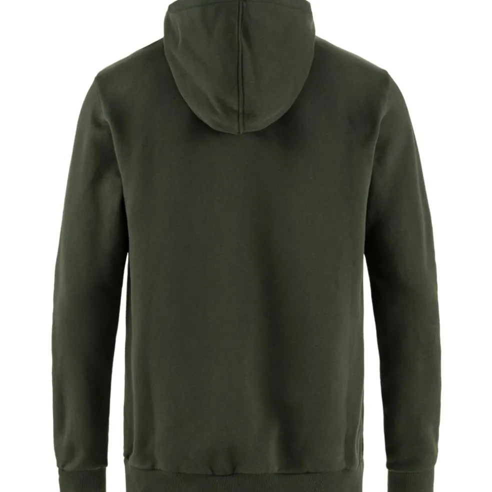 Fjällräven Logo hoodie heren deep forest