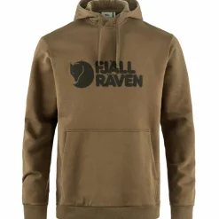 Fjällräven Logo hoodie heren wood brown