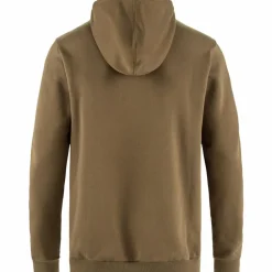 Fjällräven Logo hoodie heren wood brown
