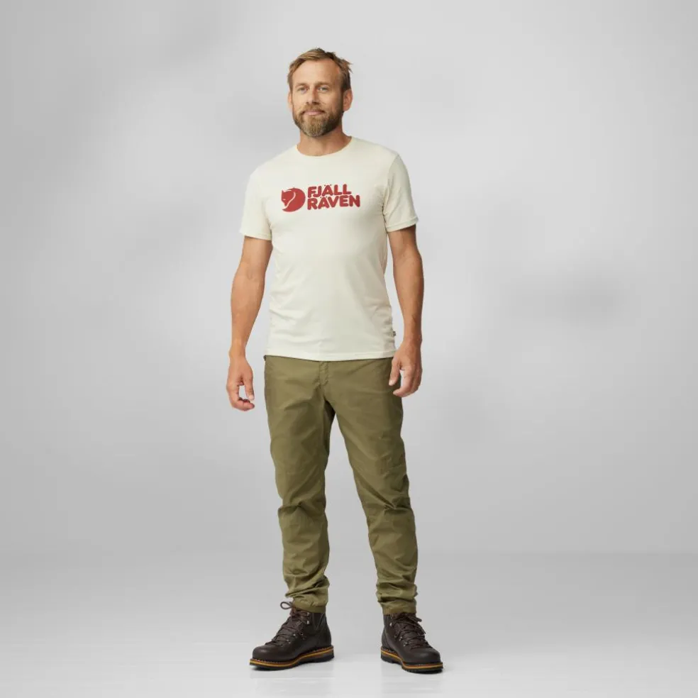 Fjällräven Logo shirt heren chalk white