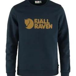 Fjällräven Logo sweater heren dark navy