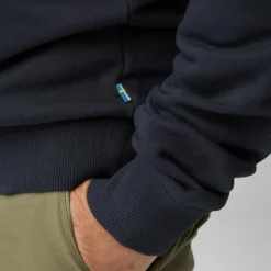 Fjällräven Logo sweater heren dark navy