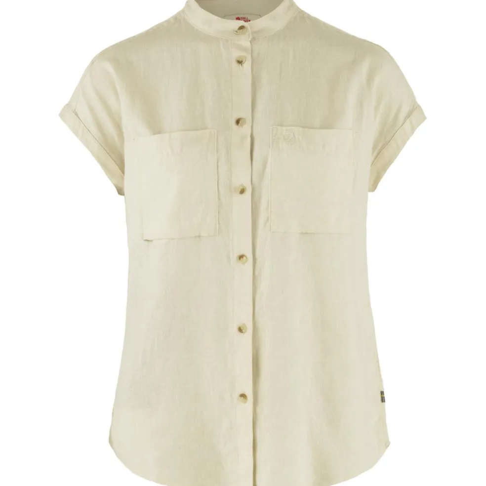 Fjällräven Ovik Hemp SS blouse dames chalk white