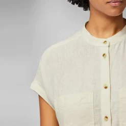 Fjällräven Ovik Hemp SS blouse dames chalk white