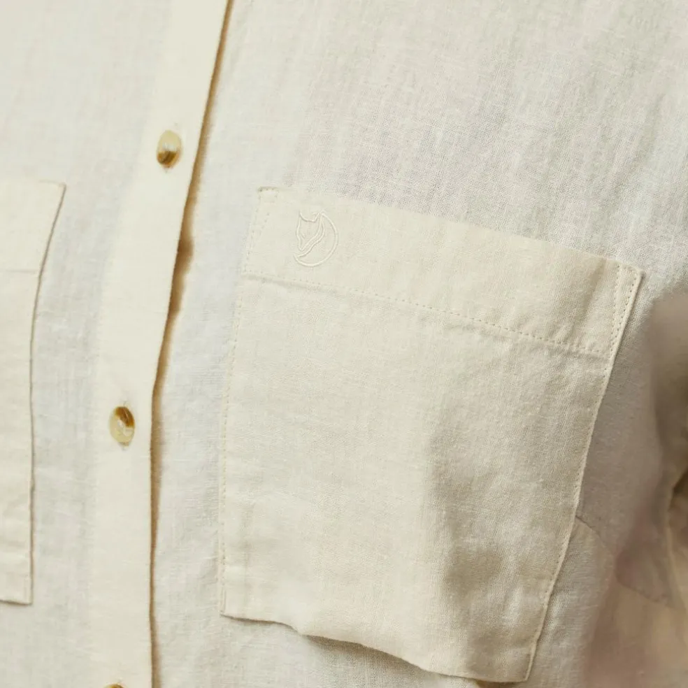 Fjällräven Ovik Hemp SS blouse dames chalk white