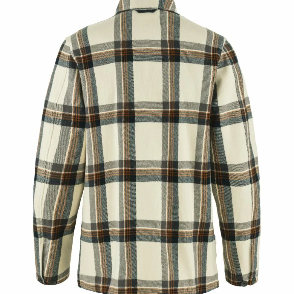 Fjällräven Singi Flannel overhemd heren chalk white dark navy