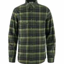 Fjällräven Singi Heavy Flannel overhemd heren black deep forest