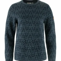 Fjällräven Snow Round Neck sweater dames dark navy