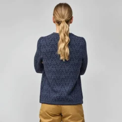 Fjällräven Snow Round Neck sweater dames dark navy