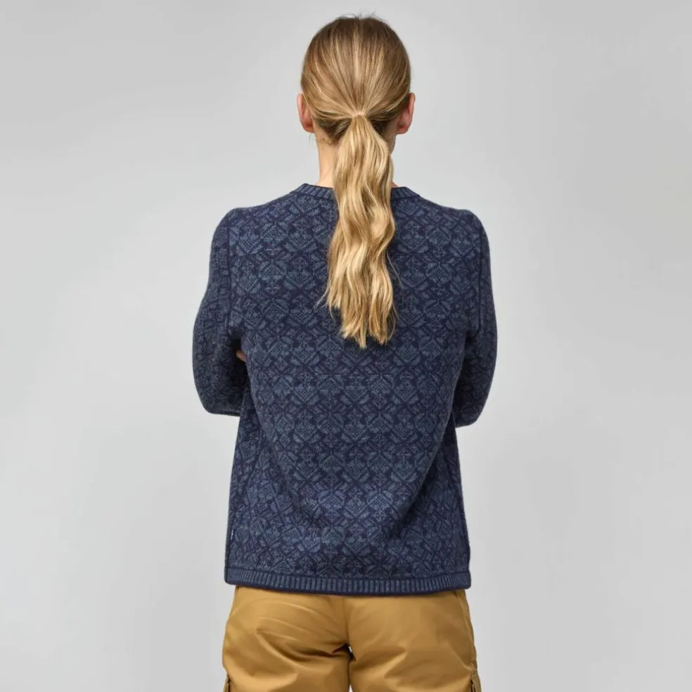 Fjällräven Snow Round Neck sweater dames dark navy