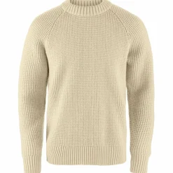 Fjällräven Övik Waffle Knit trui heren light beige
