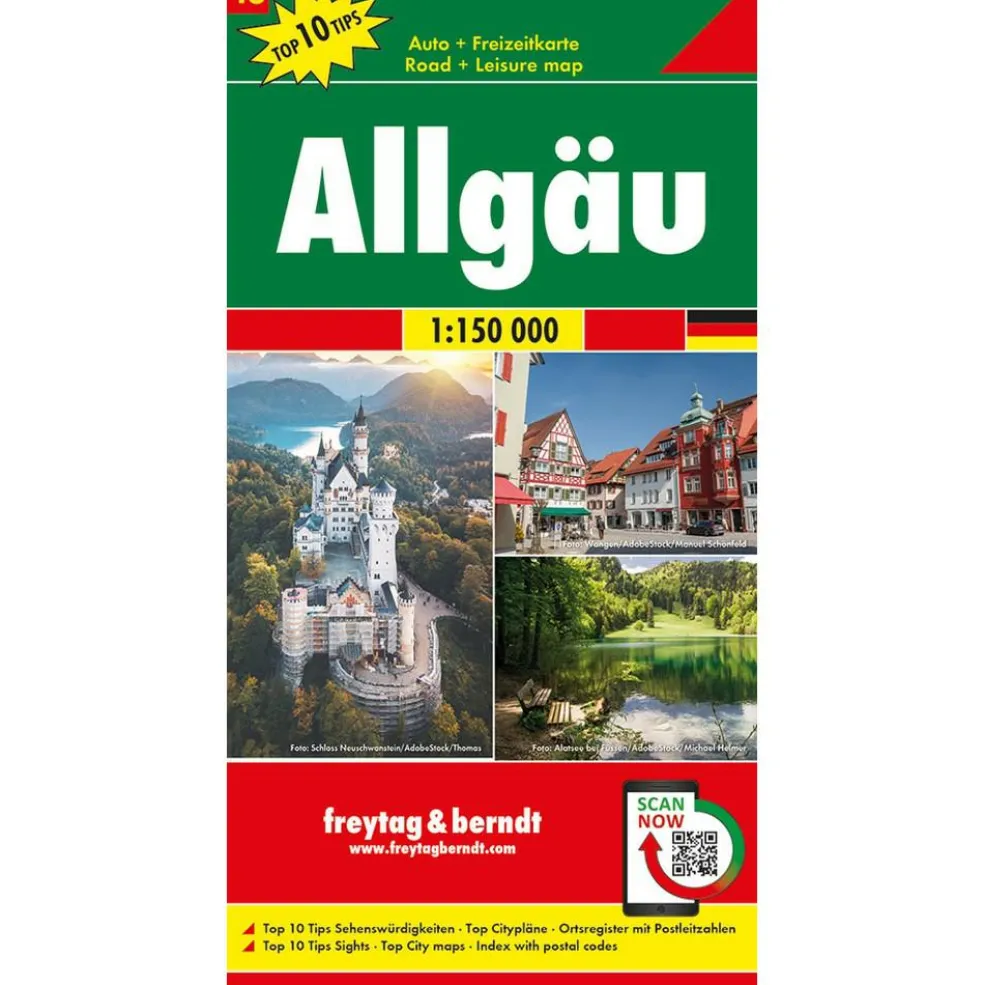 Freytag & Berndt Allgäu vrijetijds- en wegenkaart