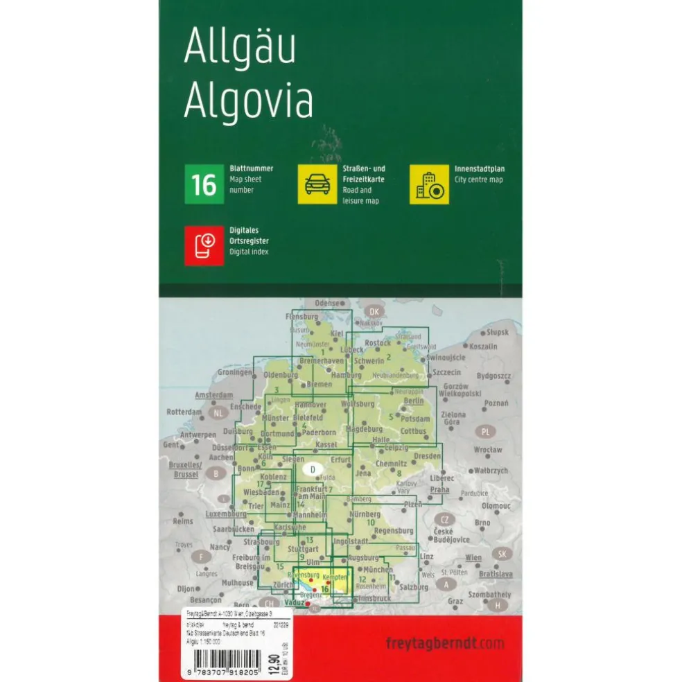Freytag & Berndt Allgäu vrijetijds- en wegenkaart
