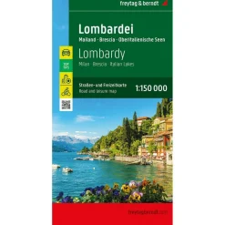 Freytag & Berndt Lombardije Milaan Brescia Italiaanse Meren vrijetijds- en wegenkaart