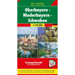 Freytag & Berndt Oberbayern Niederbayern Schwaben vrijetijds- en wegenkaart