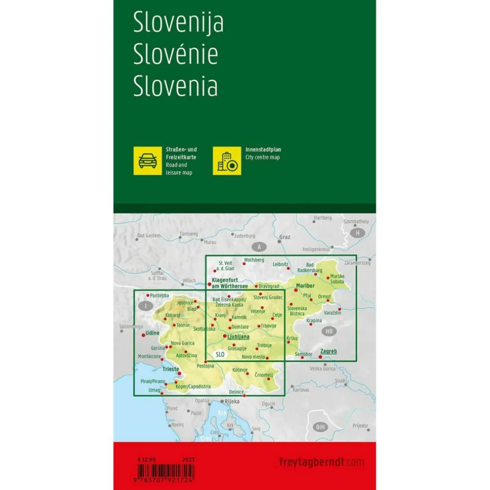 Freytag & Berndt Slovenië vrijetijds- en wegenkaart
