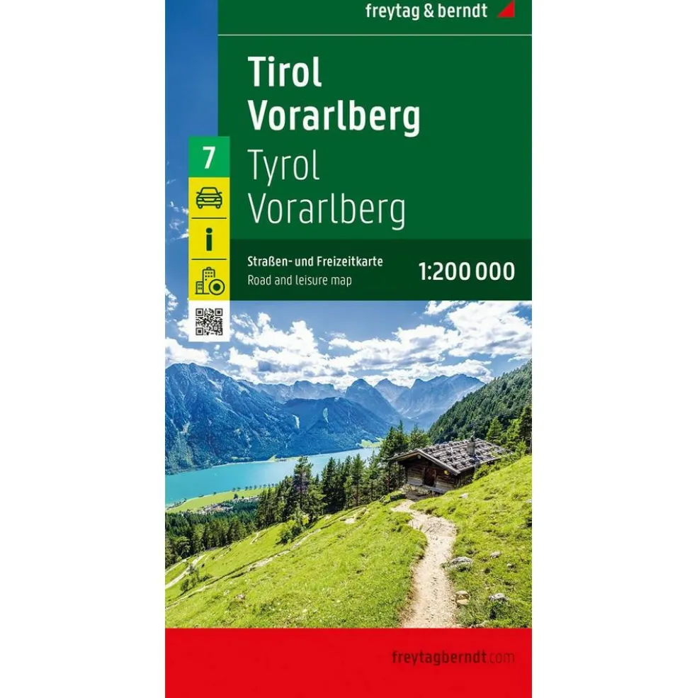 Freytag & Berndt Tirol Vorarlberg vrijetijds- en wegenkaart