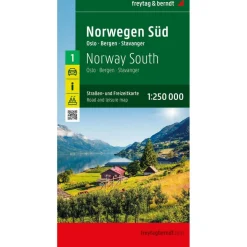 Freytag & Berndt Zuid-Noorwegen Oslo Bergen Stavanger vrijetijds- en wegenkaart