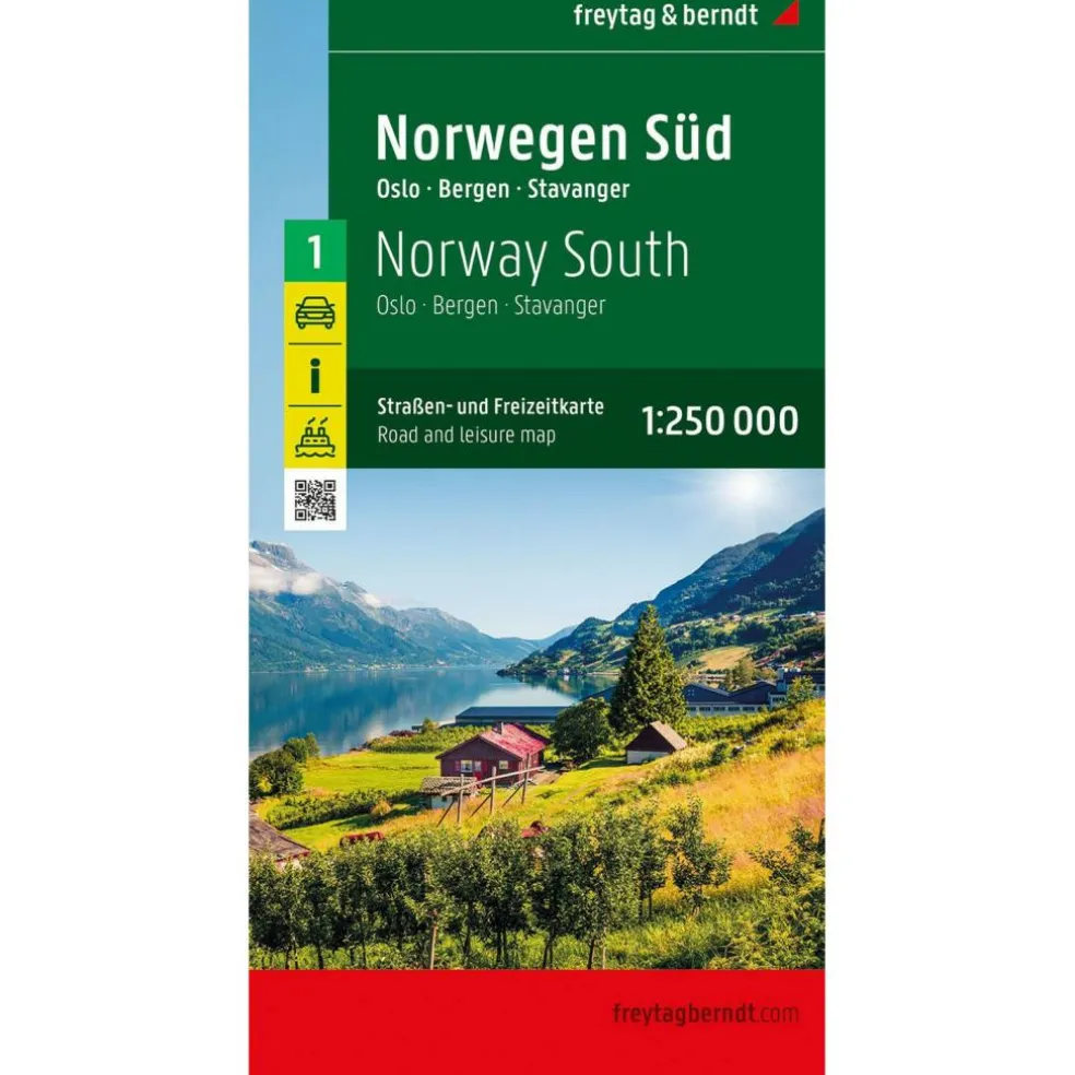 Freytag & Berndt Zuid-Noorwegen Oslo Bergen Stavanger vrijetijds- en wegenkaart