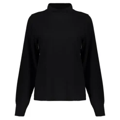 Geisha 42550-21 Solid Jacquard sweater dames black