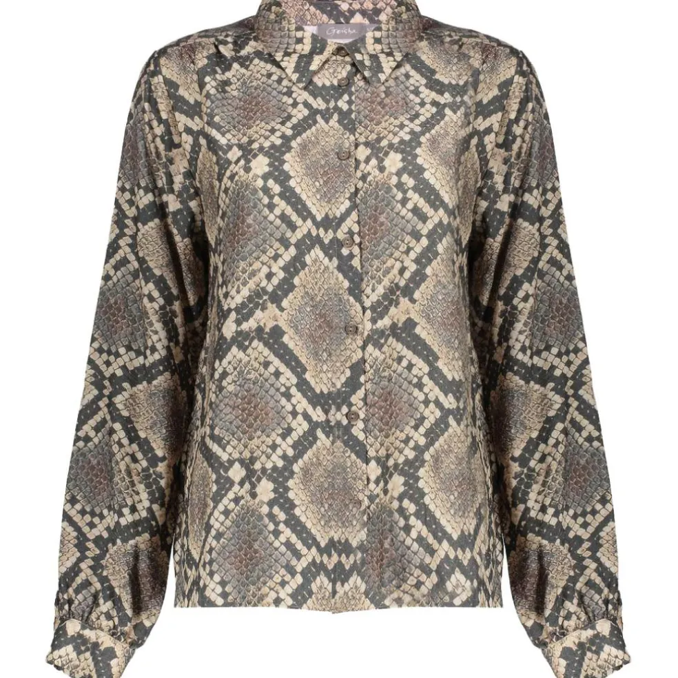 Geisha blouse dames black sand