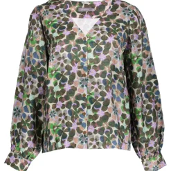 Geisha blouse dames lila green