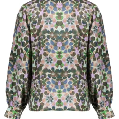 Geisha blouse dames lila green