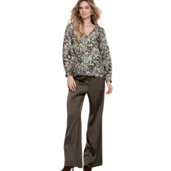 Geisha blouse dames lila green