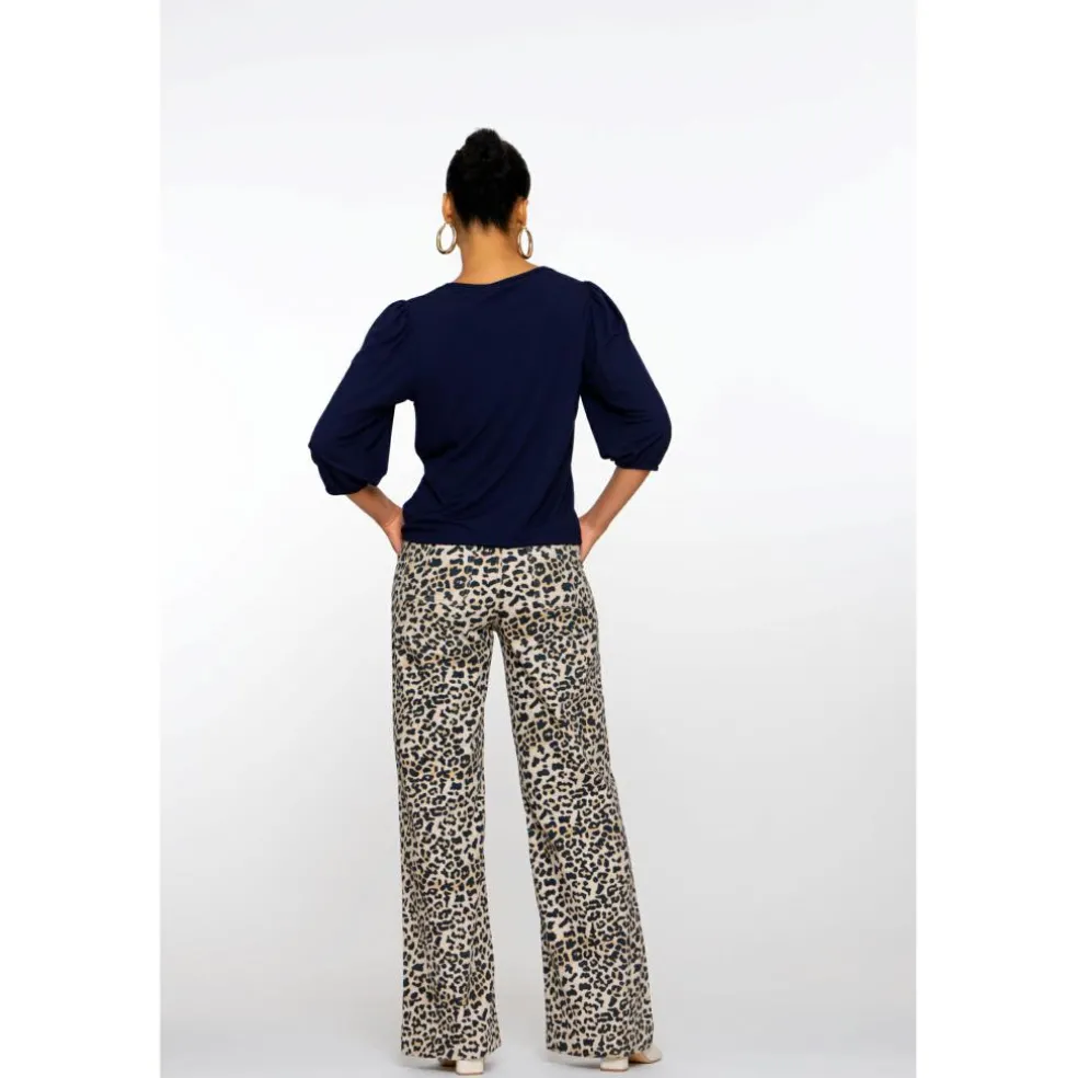 Geisha pantalon dames sand black