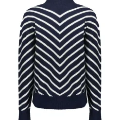 Geisha sweater dames navy off white