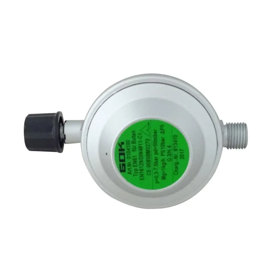 GOK Gasdrukregelaar Campingaz 50 mbar met 1/4 linkse uitgang