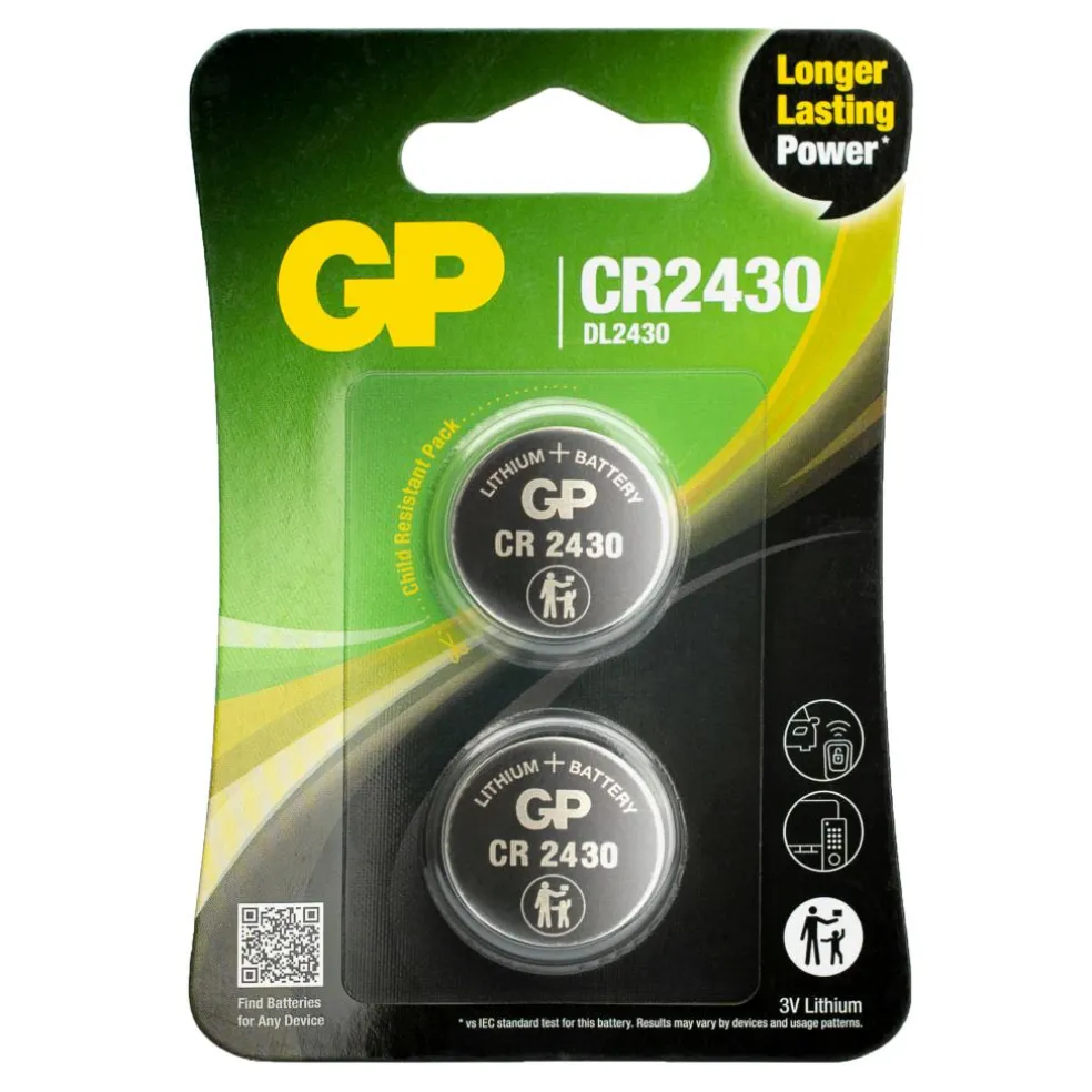 GP Batteries Lithium CR2430 knoopcel batterij 2-pack