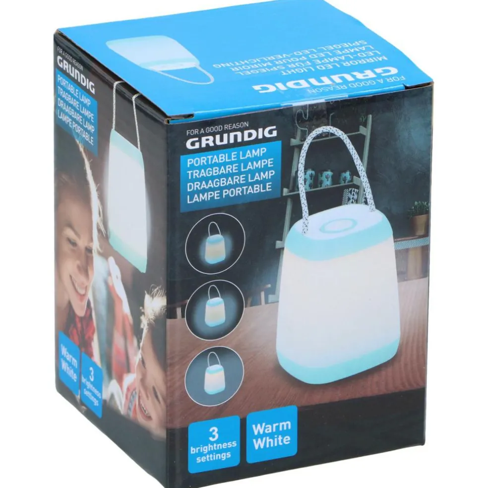 Grundig 871125217625 Draagbare tafellamp wit