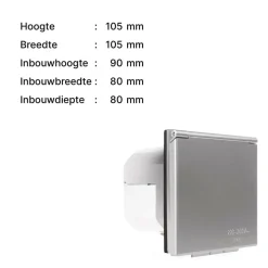 Haba CEE invoerdoos vierkant zilvergrijs